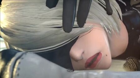 Nier Automata 2B تُمارس الجنس في جميع الفتحات (18+، ترجمة روسية)