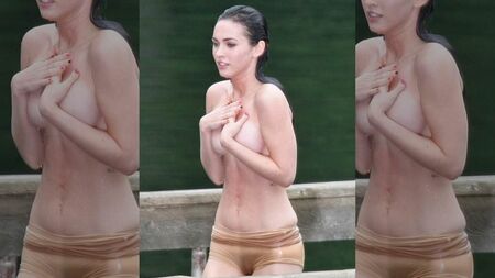 ميجان فوكس تظهر عورتها في شورت ضيق مبلل