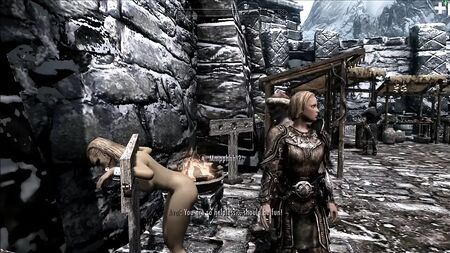 الشريرة إيلينوين من لعبة Skyrim تُضرب وتُضاجع - الجزء الأول