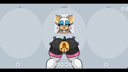 لعبة "Fapwall Weird Hentai": "Rouge the bat" تُمارس الجنس الشرجي بواسطة 3 قضبان