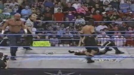 [متحف المصارعة] WCW Worldwide - ستينغ ضد بيلي كيدمان ضد هوراس هوجان بمشاركة توري ويلسون.mp4
