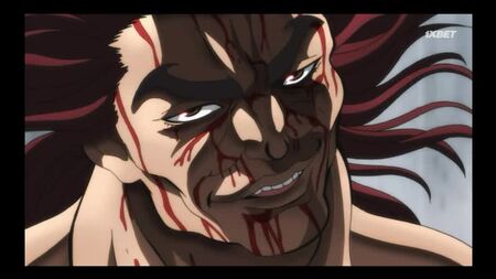 المقاتل الأنمي باكي لحظة من الموسم الرابع هانما يوجيرو