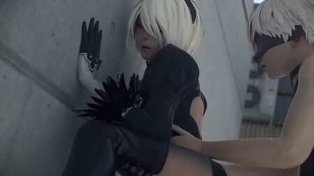 NieR Automata - 2B 9S sfm nsfw ثلاثي الأبعاد R34 Blender هنتاي إباحي Rule34
