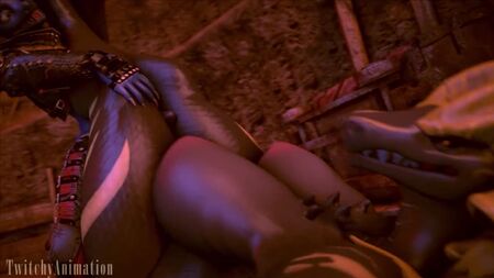 3D Yiff من TwitchyAnimation - إباحية فروية مباشرة E621 FYE Monster Hunter r34 rule34 - تنين ذو حراشف يضاجع ذئبًا أرجواني
